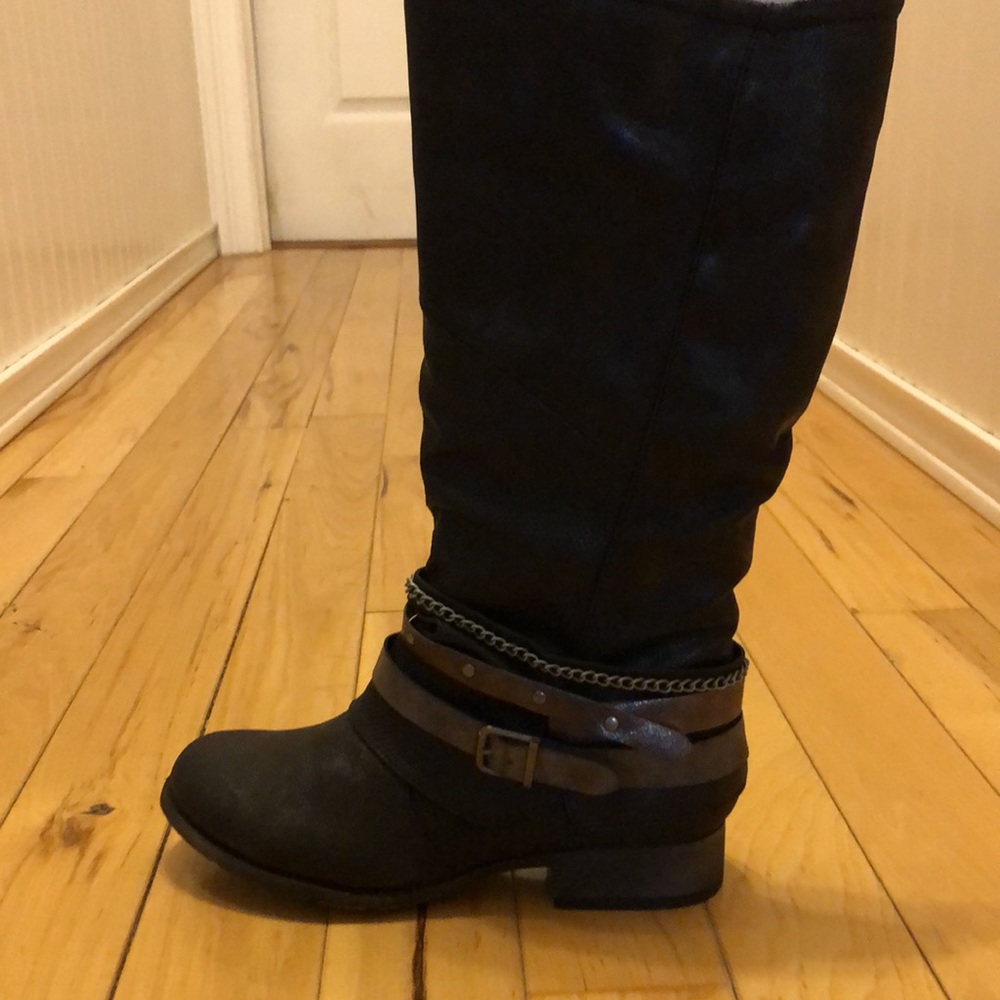 Jellypop black riding boots with ankle decorations - Picture 2 of 10